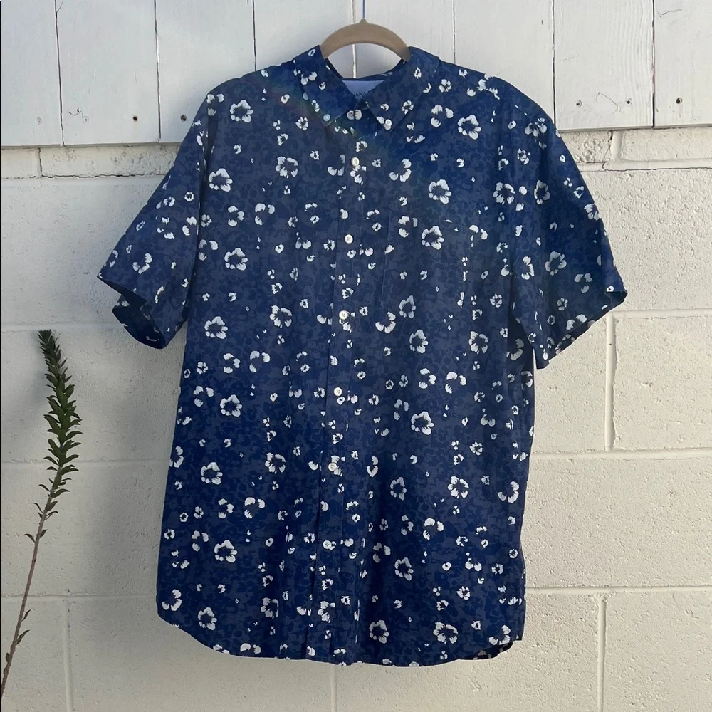 Banana Republic Navy Floral Men's Shirt